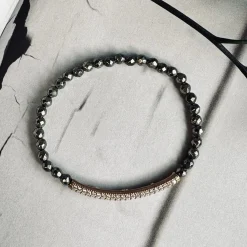 Armbånd Maja PYRIT m. forgyldt sterling silver