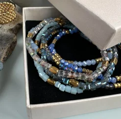 Armbånd Merle – Blue mix 1.Stk