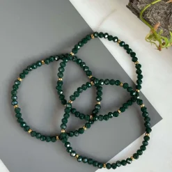 Armbånd Merle Forest Green - Sæt med 3 stk