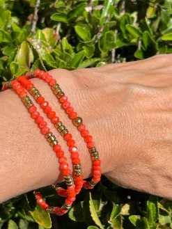 Armbånd Merle Orange - Sæt med 3 stk