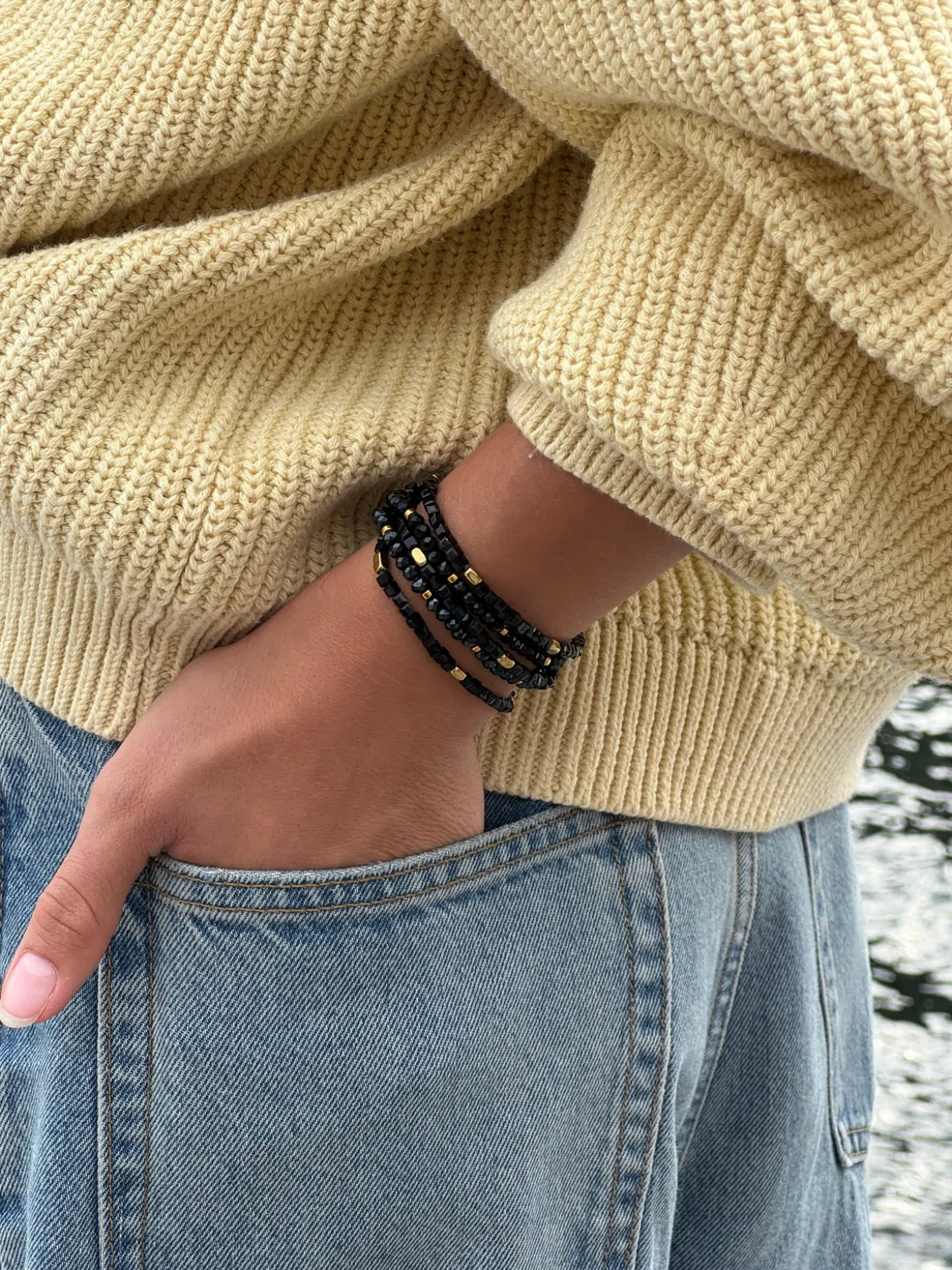 Armbånd Merle Sort mix - Sæt med 5 stk