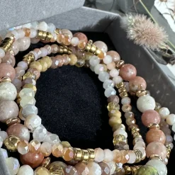 Armbånd MICHELLE Natur – Sæt med 5 armbånd