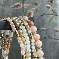 Armbånd MICHELLE Natur – Sæt med 5 armbånd