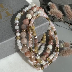 Armbånd MICHELLE Natur – Sæt med 5 armbånd