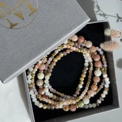 Armbånd MICHELLE Natur – Sæt med 5 armbånd