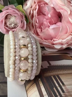 Armbånd MICHELLE Soft Rose / Mix - 5 stk
