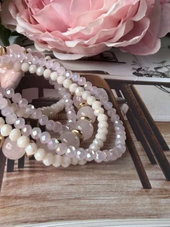 Armbånd MICHELLE Soft Rose / Mix - 5 stk