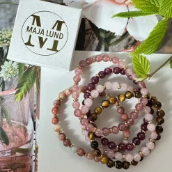 Armbånd Mollie – Natur / Rose mix