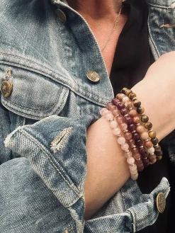 Armbånd Mollie – Natur / Rose mix