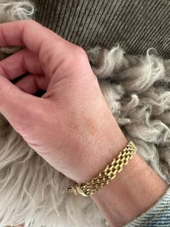 Armbånd Nelly forgyldt 17cm - Vandfast