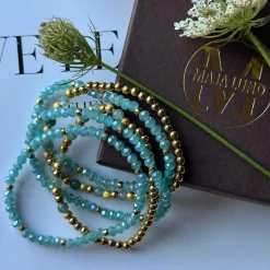 Armbånd Ofelia Aqua - Sæt med 5 armbånd