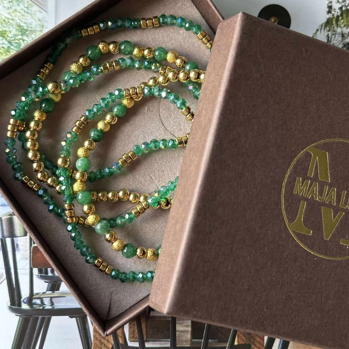 Armbånd Ofelia Emerald - Sæt med 5 armbånd