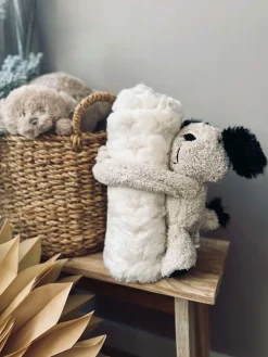 Babytæppe med bamse hund