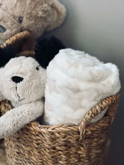 Babytæppe med bamse hund