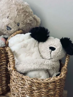 Babytæppe med bamse hund