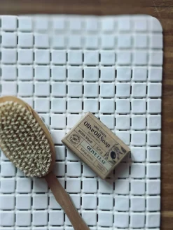 Bademåtte med sugekopper - White