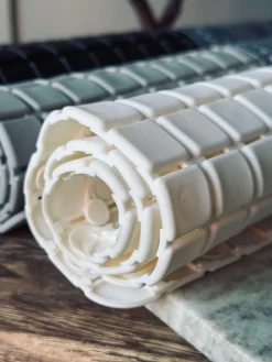 Bademåtte med sugekopper - White