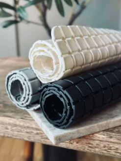 Bademåtte med sugekopper - White