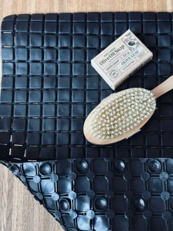 Bademåtte med sugekopper - Black