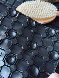 Bademåtte med sugekopper - Black