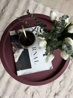 Bakkebord - Bordeaux metal