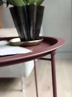 Bakkebord - Bordeaux metal