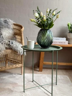 Bakkebord - Grøn metal