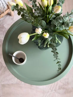 Bakkebord - Grøn metal