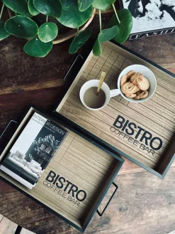 Bakkesæt i træ - Sæt af 2 stk.