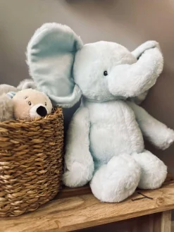 Bamse Elefant 38cm - Lyseblå
