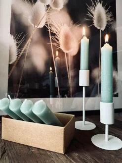 Bedelys duset grøn – 6 stk