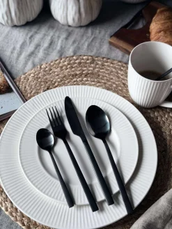 Bestik 16 dele i æske - Mat sort