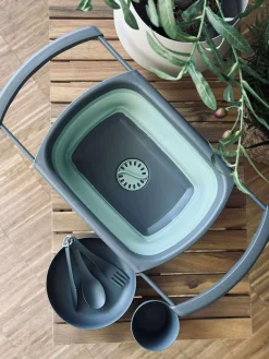 Bestik, skål og kop til udeliv