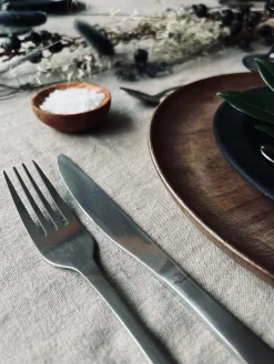 Bestik til 4 personer - Mat sølv Mist
