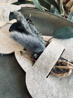 Bestikholder kanin Beige- Sæt med 4 stk