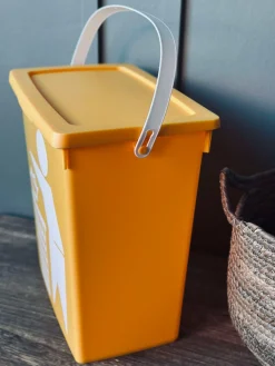 BIO Spand med låg 12 liter - GUL