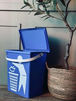 BIO Spand med låg 12 liter - BLÅ