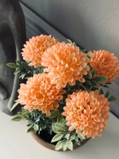 Blomst i rustik potte - Coral