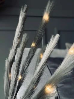 Blomst med LED lys 90 cm - Grey