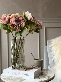 Blomst Pæon - Antik Cream / rosa