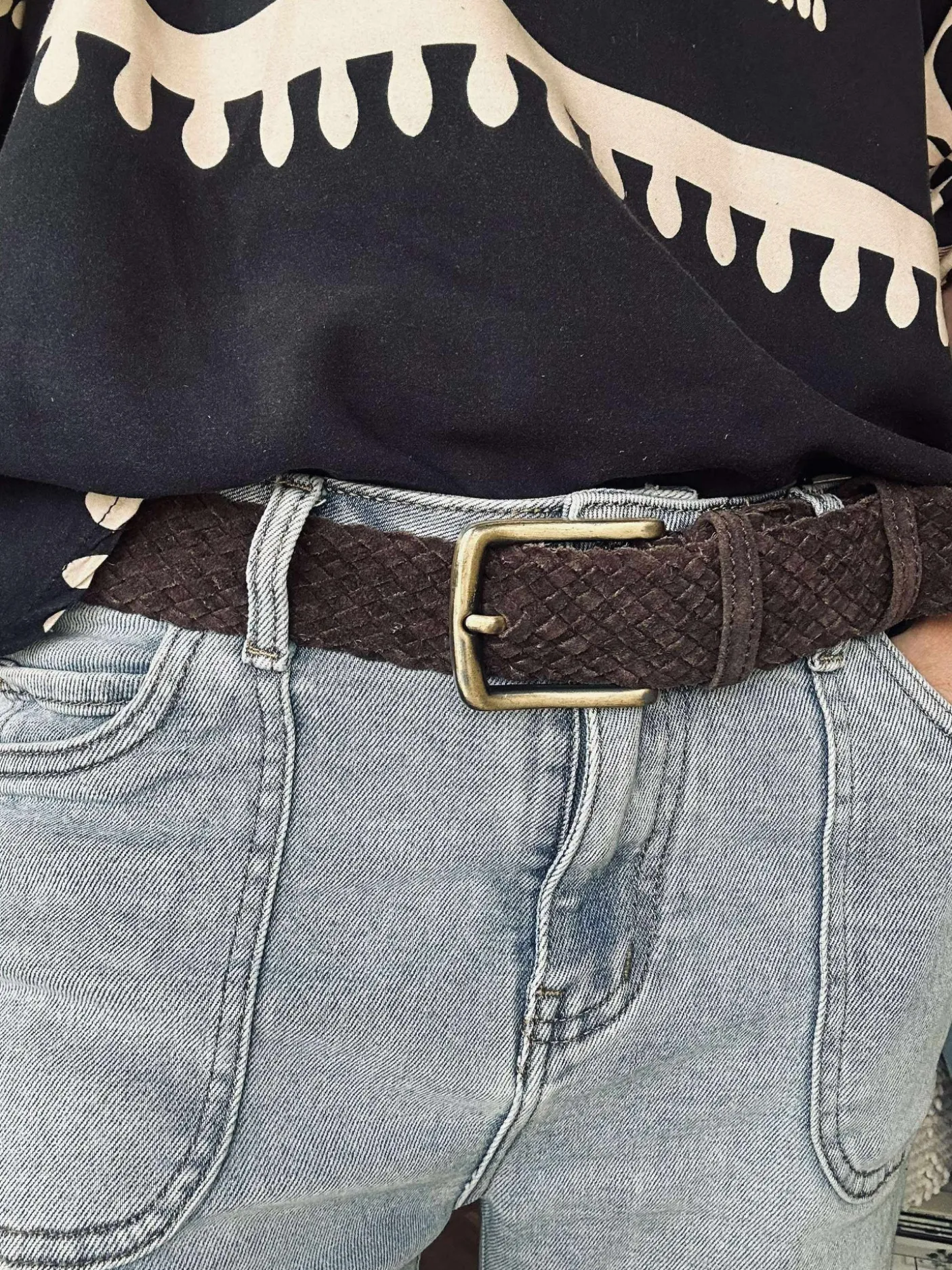 Bælte Ruskind - Chocolate