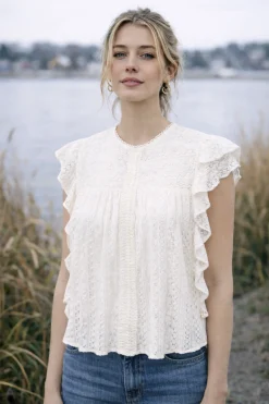 Bluse blonde Nelly - White