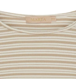 Bluse Christel strib - Beige / Cream