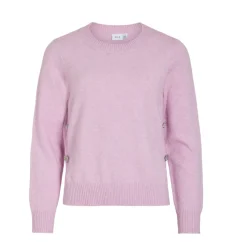 Bluse med smukke knapper - Pastel