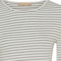 Bluse Nancy strib - Grå/hvid