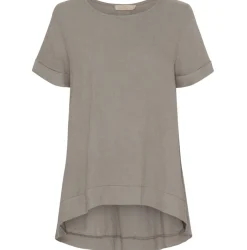 Bluse oversize hør – Fango / beige