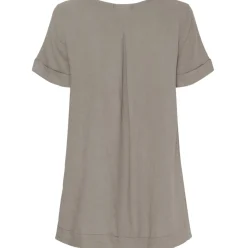 Bluse oversize hør – Fango / beige