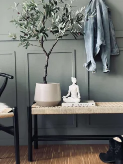 Bænk bøg Sort / natur - 120 cm