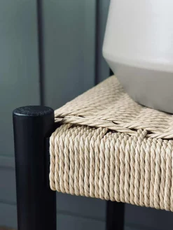 Bænk bøg Sort / natur - 90 cm