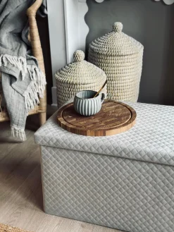 Bænk med opbevaring og siddepude